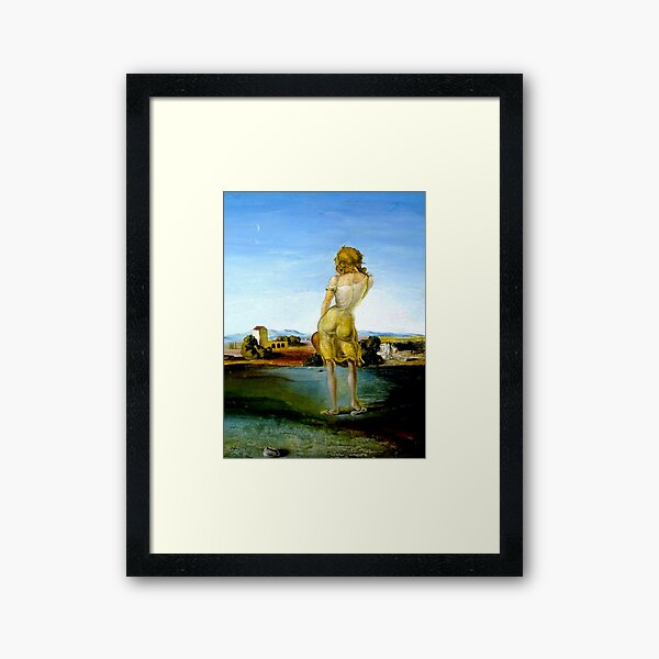 GIRL WITH CURLS : Vintage 1926 Print Framed Art Print