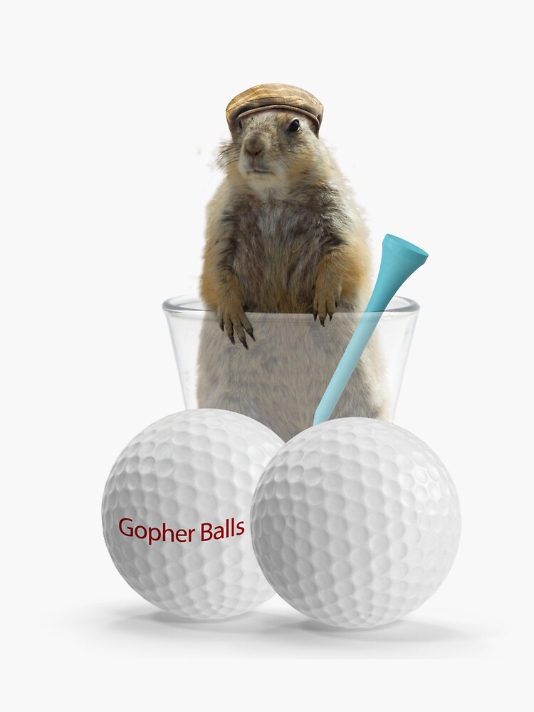 "Gopher Balls" Sticker by BigRedCurlyGuy Redbubble