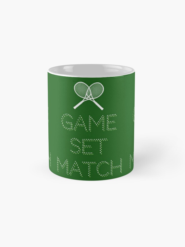 Alternate view of Cool Tennis Player, Coach, Tennis Mom, Dad Design | Game, Set, Match Coffee Mug