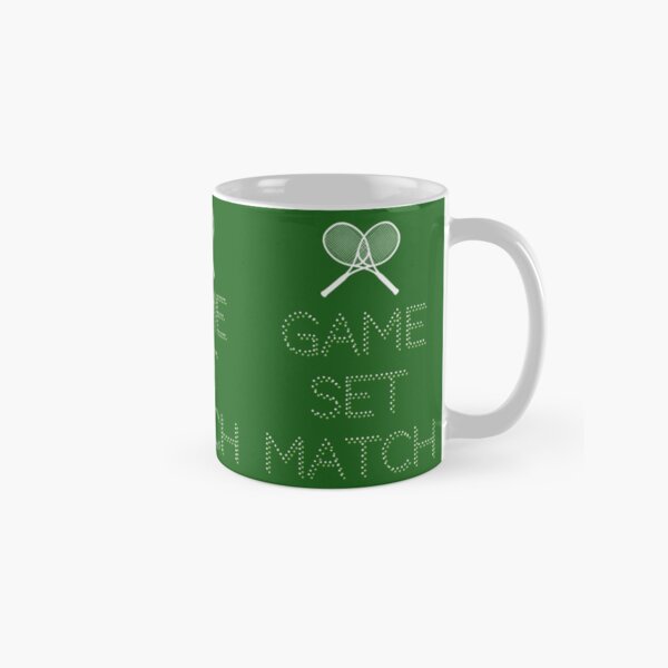 Cool Tennis Player, Coach, Tennis Mom, Dad Design | Game, Set, Match Classic Mug