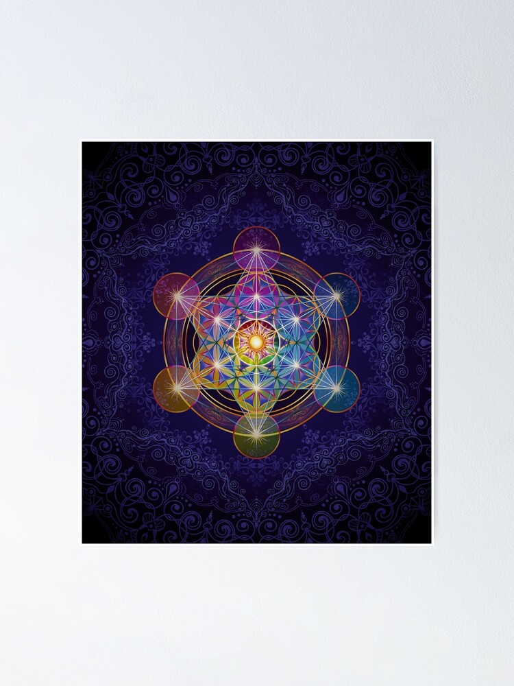 "Metatron's Cube Merkabah" Poster for Sale by Lilyas Redbubble