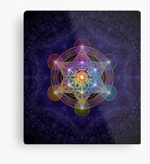 Metatron's Cube Merkabah Metal Print