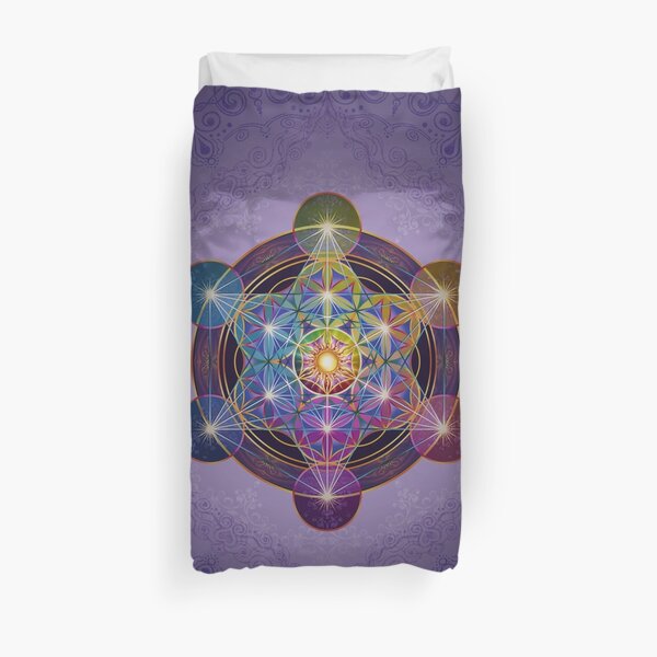 Metatron's Cube Merkabah Duvet Cover