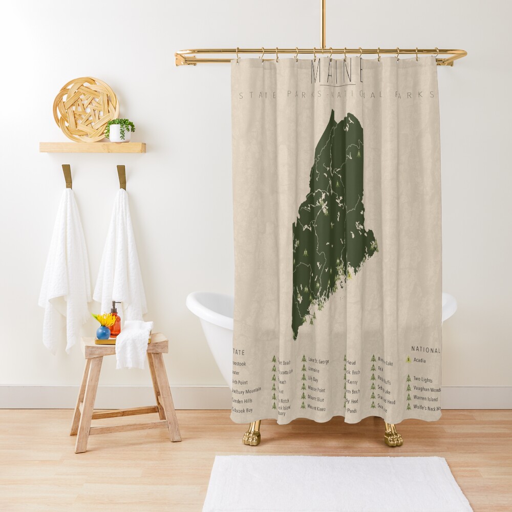 Maine Parks Shower Curtain