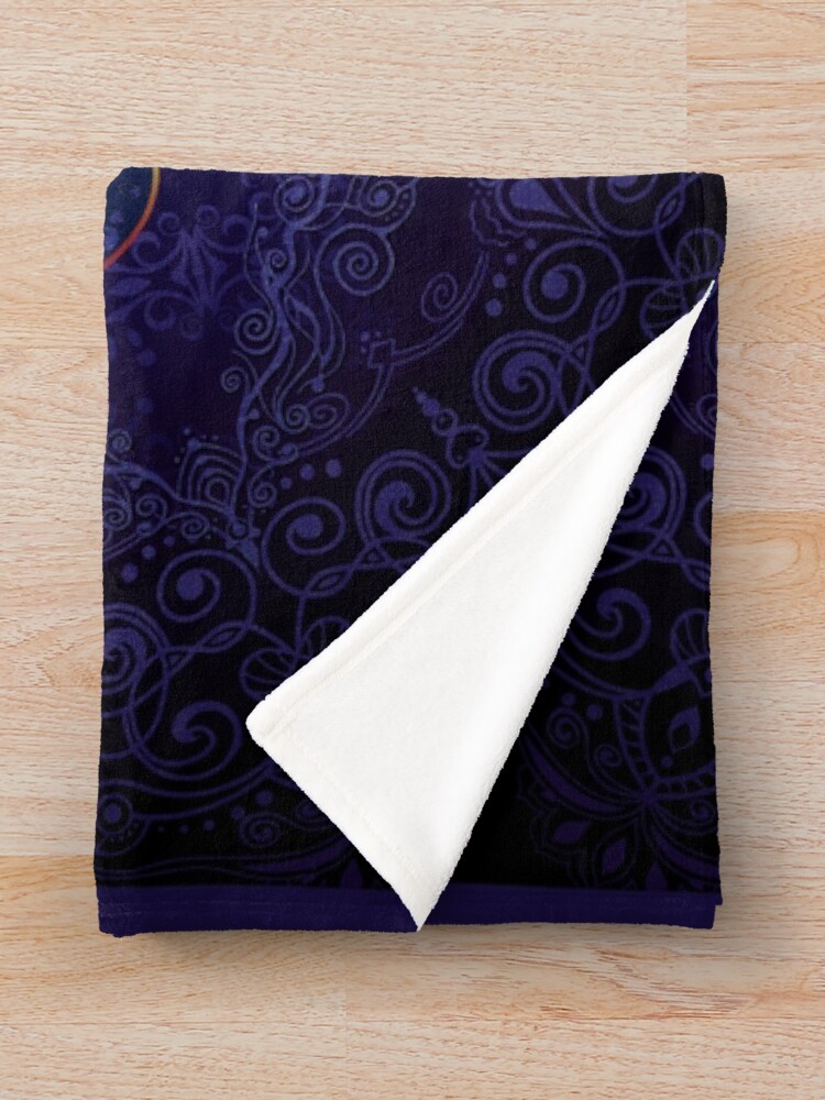 Alternate view of Metatron's Cube Merkabah Throw Blanket