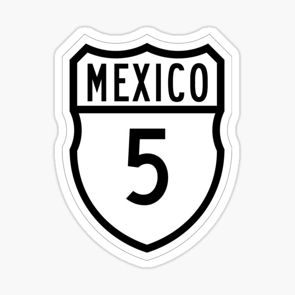 Item preview, Carretera Federal 5 | Mexico Federal Highway Shield Sign designed and sold by AustraliaHwy.