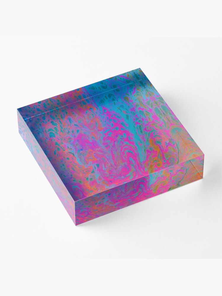 Alternate view of Abstract Painting-"Pop Art Bark" Acrylic Block