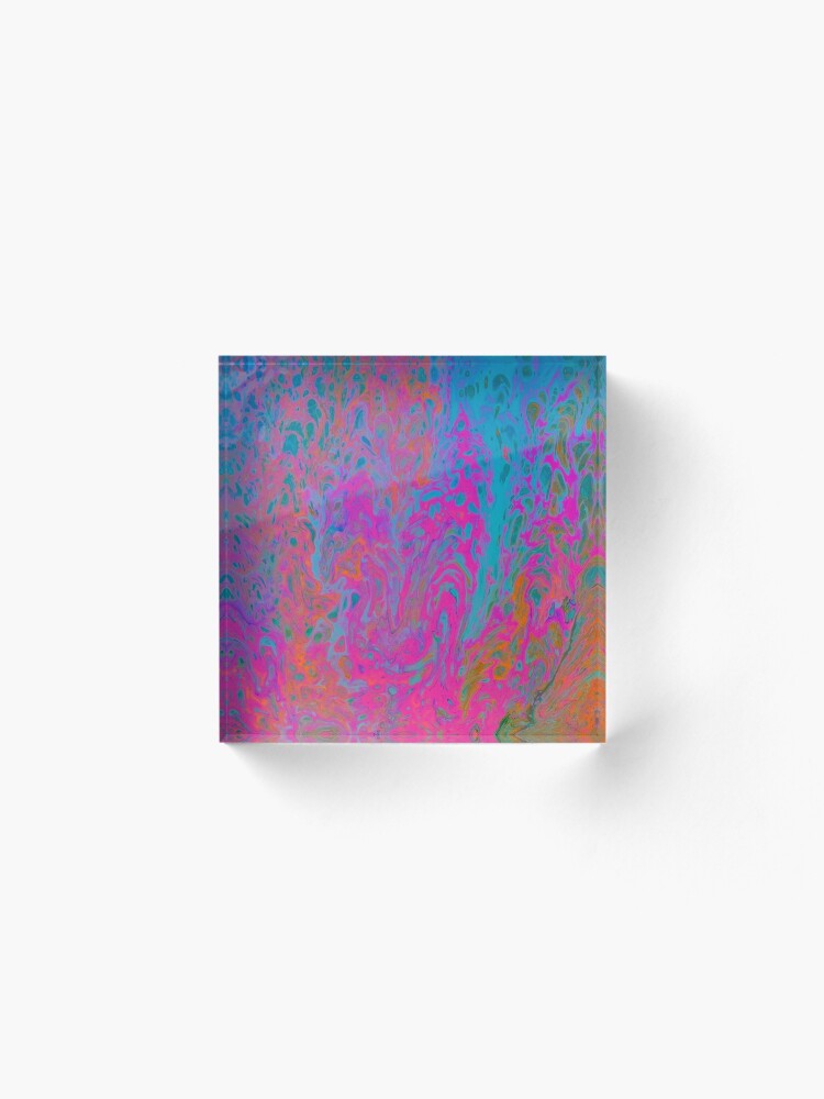 Alternate view of Abstract Painting-"Pop Art Bark" Acrylic Block
