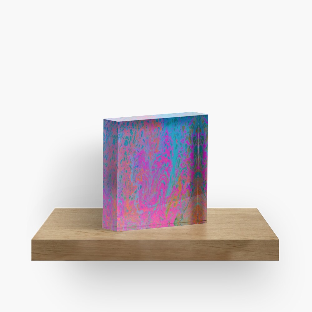 Abstract Painting-"Pop Art Bark" Acrylic Block
