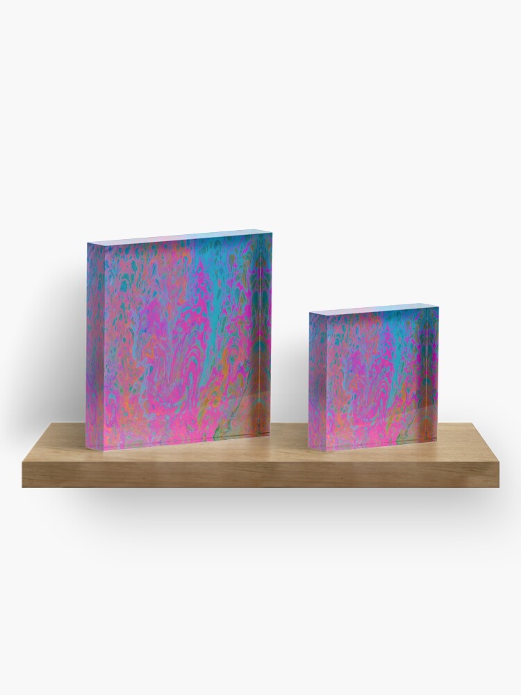 Alternate view of Abstract Painting-"Pop Art Bark" Acrylic Block