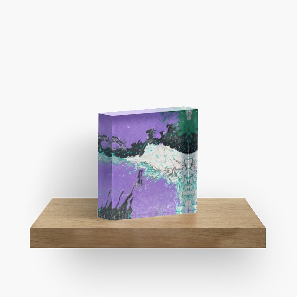 Abstract Painting-"Mardi Gras" Acrylic Block