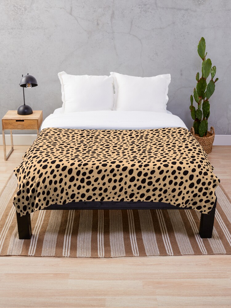 Cheetah Print Pattern Animal Print Throw Blanket By Anfeloga