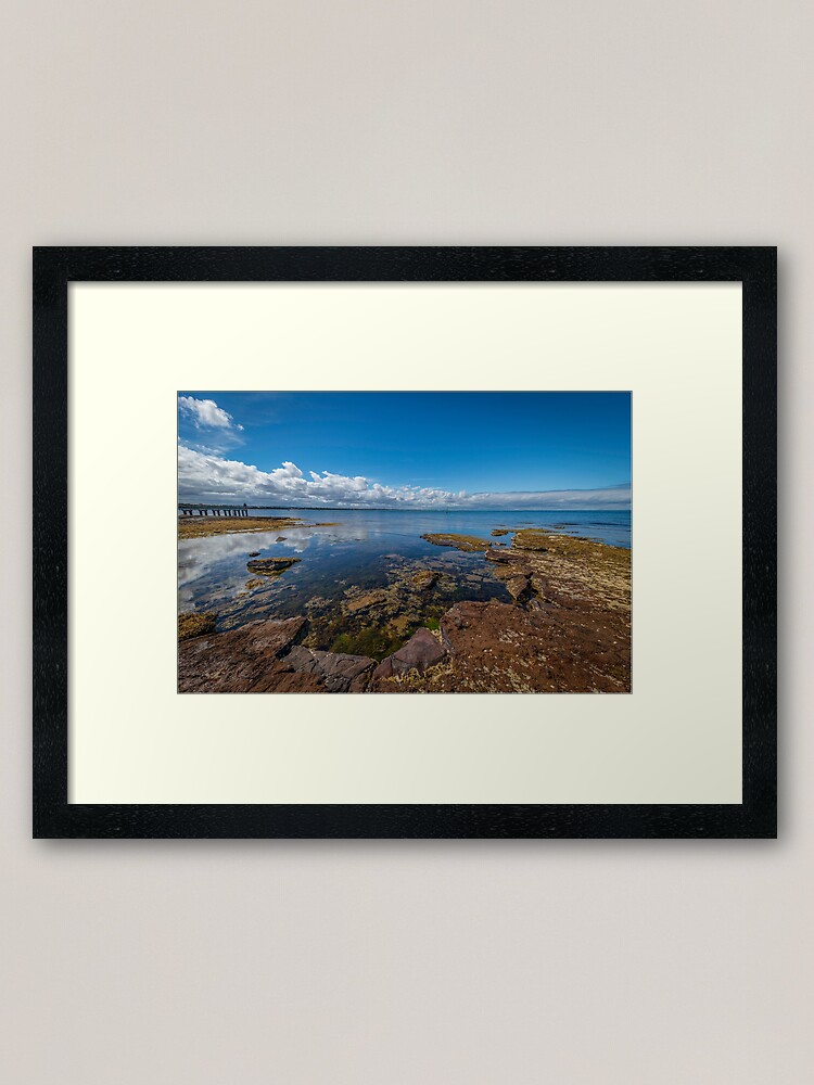 Alternate view of Beaumaris Bay Rocky Shore Framed Art Print