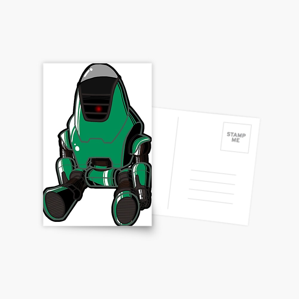 Fallout 4 Assaultron Postcard By Hierarchs Redbubble