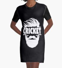 Cricket Batsman - Cricket Picture - Cricket Ball - Father Cricket Gift - Cricket Teacher - Cricket Print - Cricket Dad Gift - Cricket Poster Graphic T-Shirt Dress