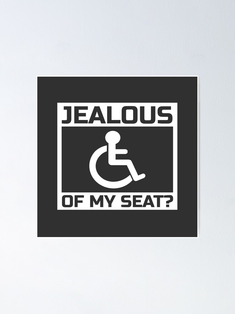 Wheelchair Jokes Disability Jokes Statement Poster By