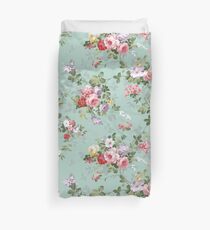 Elegant vintage pink roses floral pattern Duvet Cover