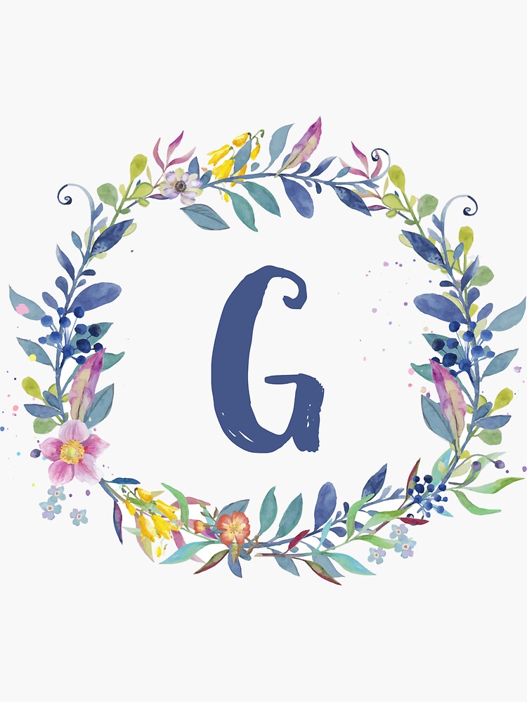 Watercolor Monogram G by MaPetiteFleur