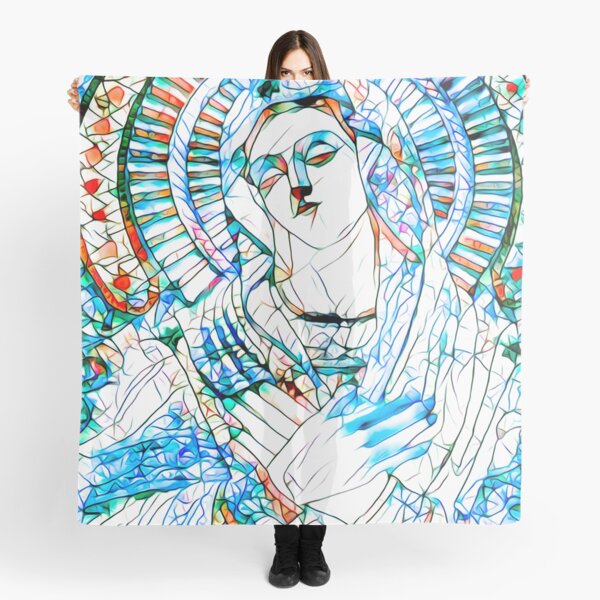 Glass stain mosaic 9 - Virgin Mary, by Brian Vegas Scarf