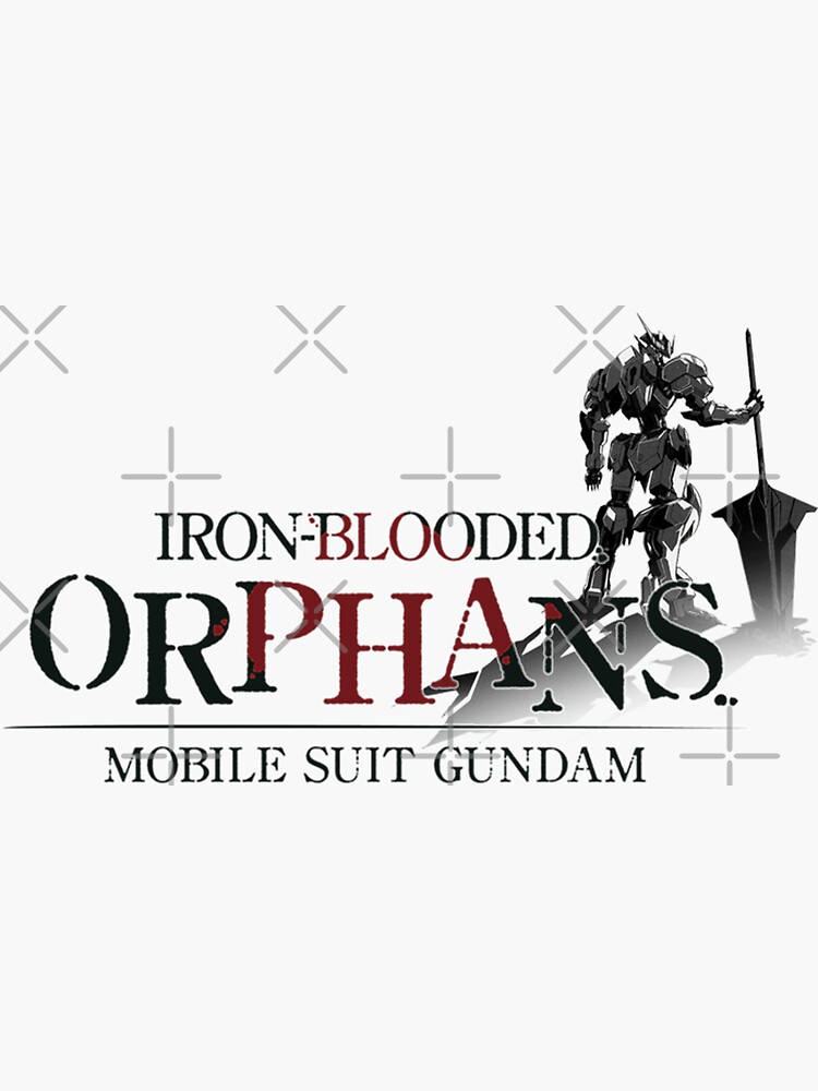 Pegatina «Anime Gundam Iron Blooded Orphans Logo» de crtswerks Redbubble