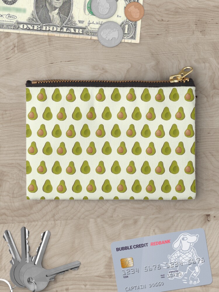 Thumbnail 3 of 4, Zipper Pouch, Avocado Pattern designed and sold by LisaVertudaches.
