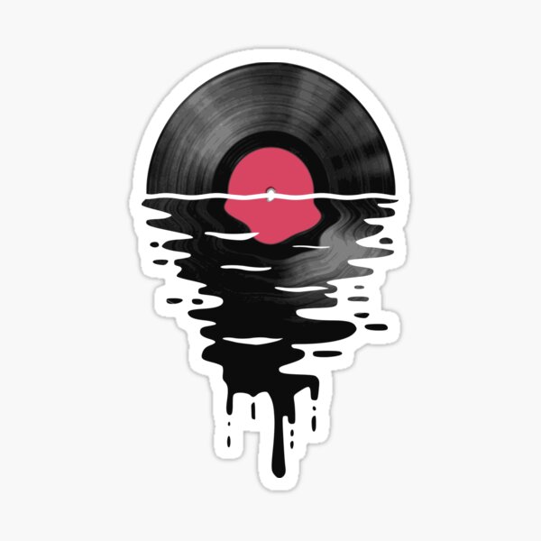 Vinyl LP Music Record Sunset Red Sticker