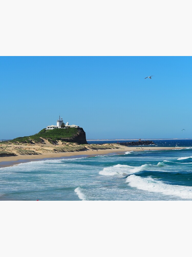 "Nobbys Beach and Lighthouse" Canvas Print for Sale by