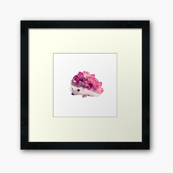 Lucky Mineral hedgehog by Alice Monber Framed Art Print