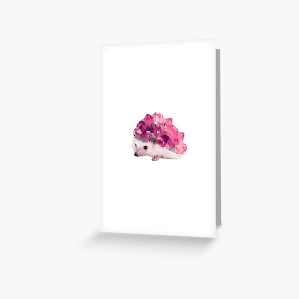 Lucky Mineral hedgehog by Alice Monber Greeting Card