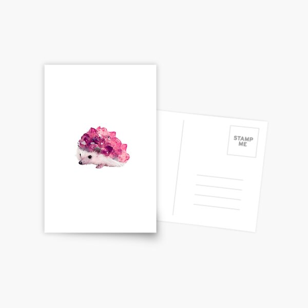 Lucky Mineral hedgehog by Alice Monber Postcard