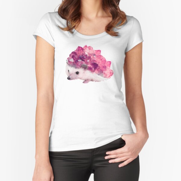 Lucky Mineral hedgehog by Alice Monber Fitted Scoop T-Shirt