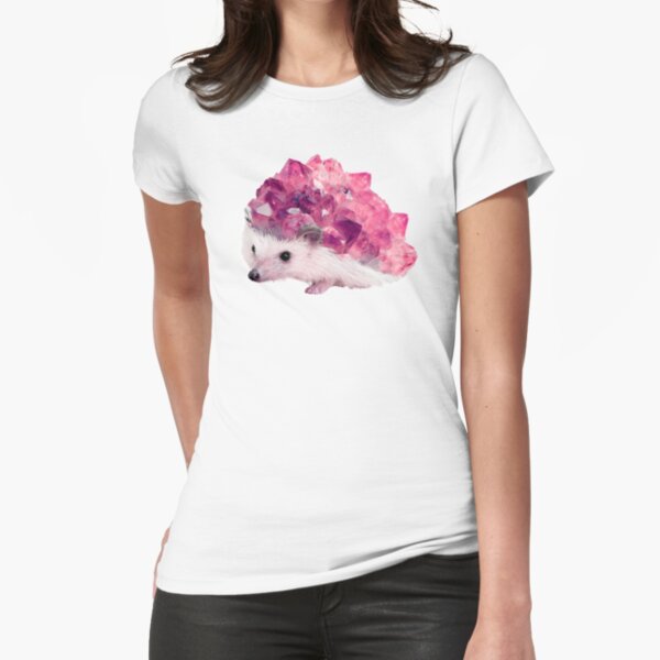 Lucky Mineral hedgehog by Alice Monber Fitted T-Shirt