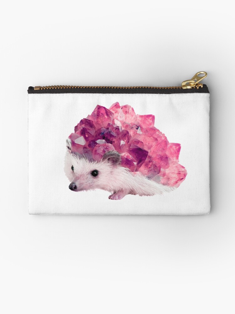 Thumbnail 1 of 4, Zipper Pouch, Lucky Mineral hedgehog by Alice Monber designed and sold by alicemonbercomp.