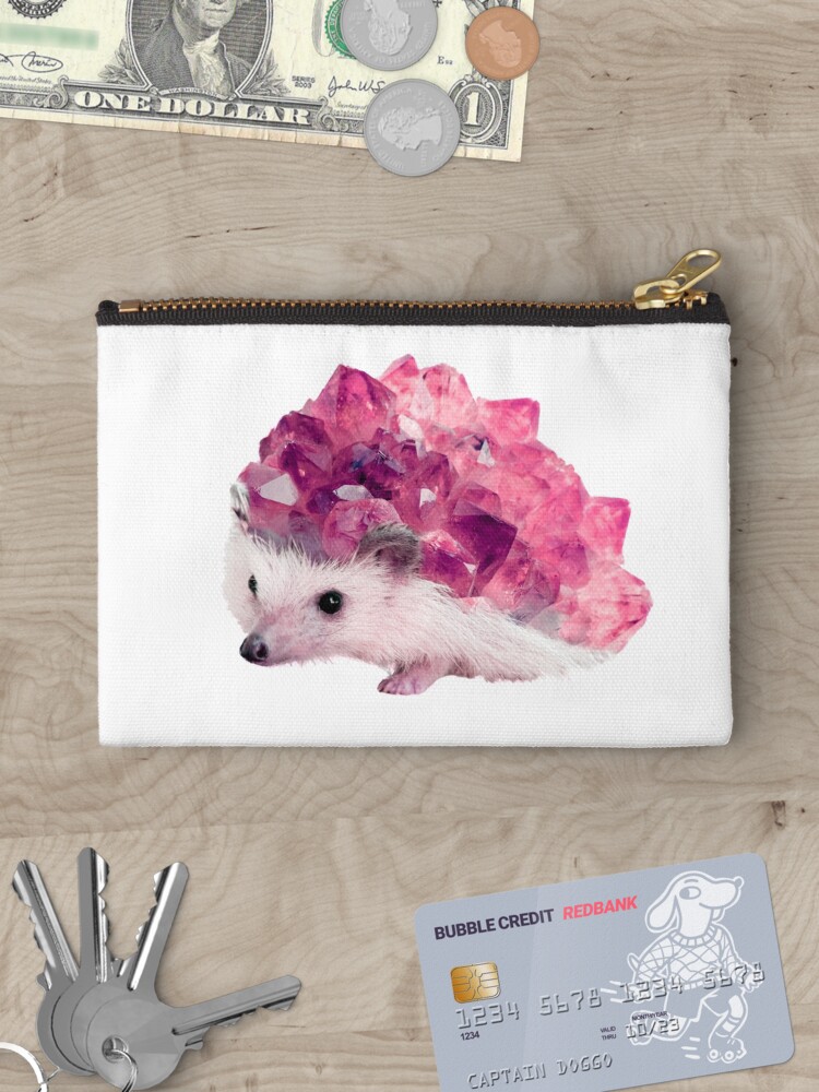 Thumbnail 3 of 4, Zipper Pouch, Lucky Mineral hedgehog by Alice Monber designed and sold by alicemonbercomp.