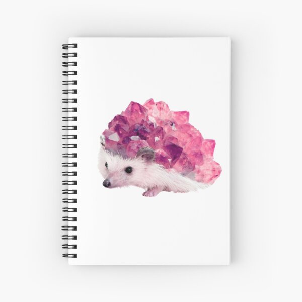 Lucky Mineral hedgehog by Alice Monber Spiral Notebook
