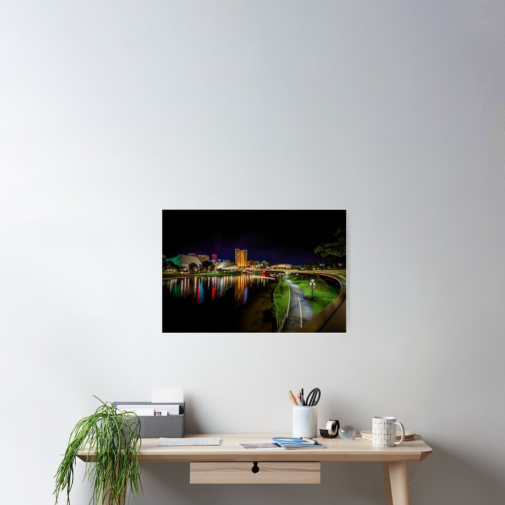 Adelaide Riverbank at Night IV Poster