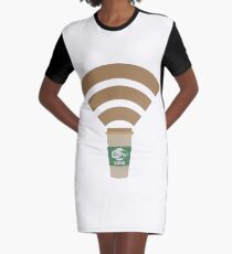 Cofee Zone Graphic T-Shirt Dress