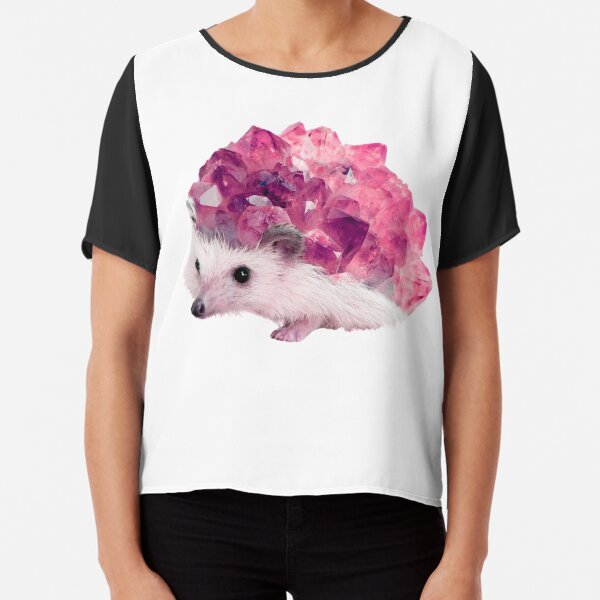 Lucky Mineral hedgehog by Alice Monber Chiffon Top