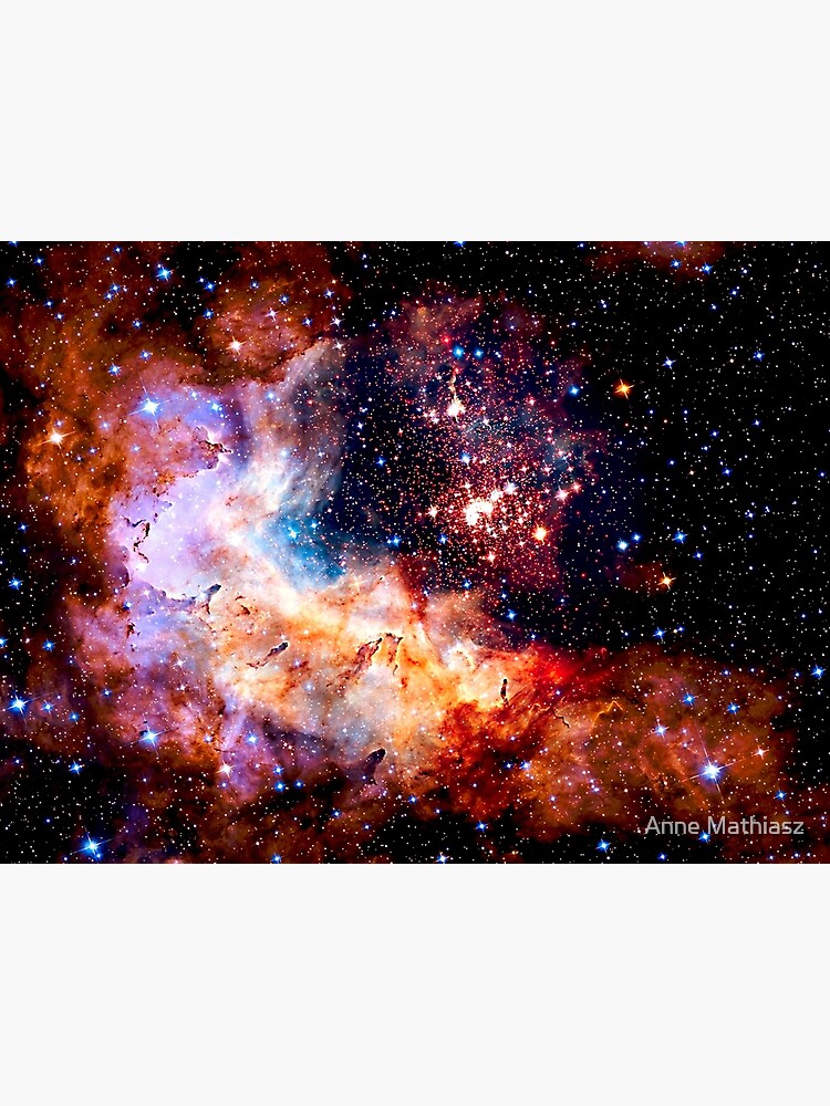 Cosmic Connection, Galaxy, Space, Nebula, Stars, Planet, Universe,  Art  Print by Anne Mathiasz