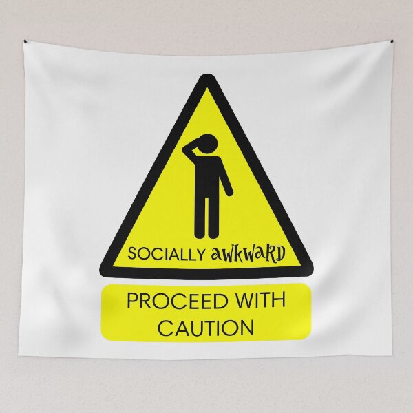 Item preview, Socially Awkward Warning designed and sold by MerryMakewell.