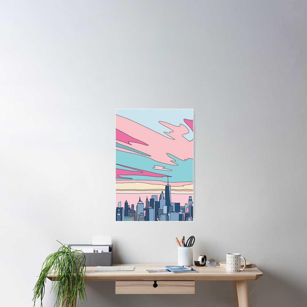 City sunset by Elebea Poster