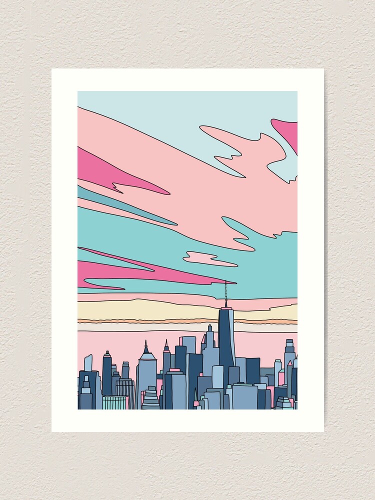 Alternate view of City sunset by Elebea Art Print