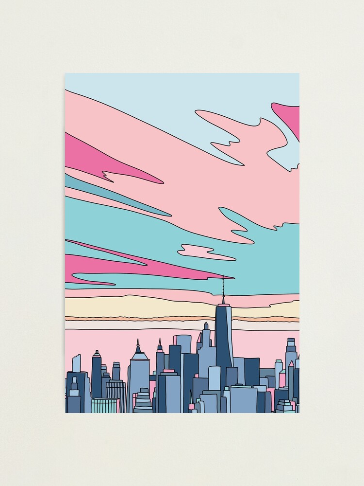 Photographic Print, City sunset by Elebea designed and sold by Sabrina Brugmann