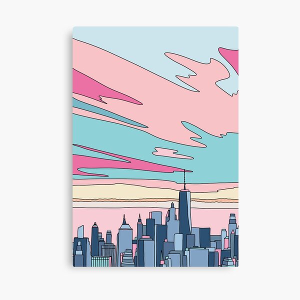 City sunset by Elebea Canvas Print