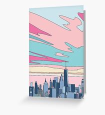 City sunset by Elebea Greeting Card