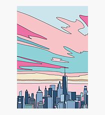 Lámina fotográfica Ciudad puesta de sol por Elebea