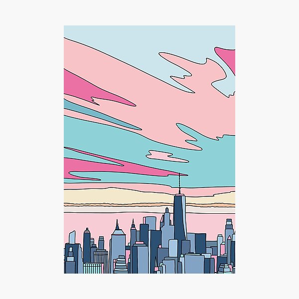 City sunset by Elebea Photographic Print