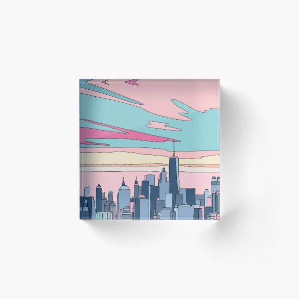 City sunset by Elebea Acrylic Block