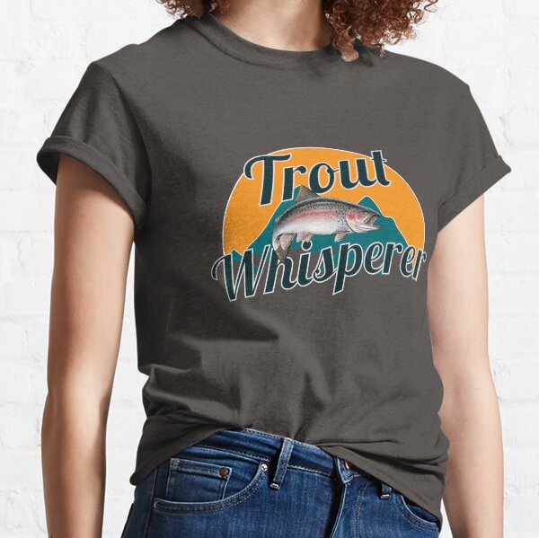 Vista previa del artículo con la obra «Trout Fishing Camiseta Trout Whisperer», diseñado y vendido por Acroxth.