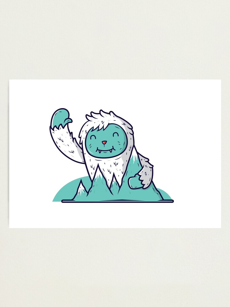 Funny Yeti Abominable Snow Man Cute Cartoon Character